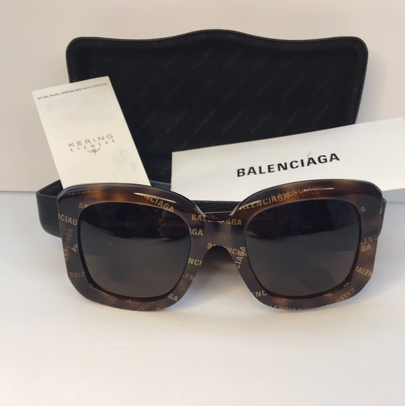 💯 Original  BALENCIAGA BB0069S 007 Oversized  Sunglasses - Picture 9 of 12